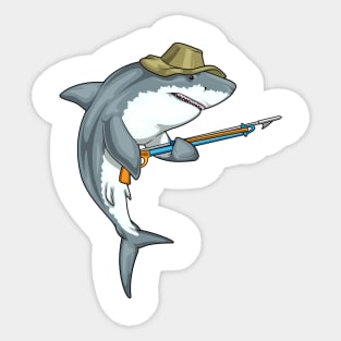 Shark Fisher Harpoon Fishing Sticker